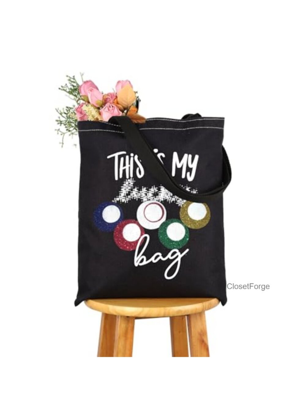 Game Tote Bag Gift for Gambler Lover Shoulder Handbag Cotton Linen Polyester